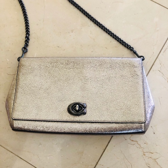 COACHAlexa Metallic Turnlock Clutch - Picture 3 of 12